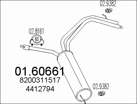 Rear Muffler (01.60661)