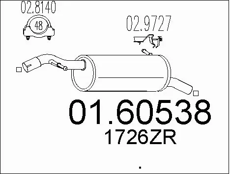 Rear Muffler (01.60538)