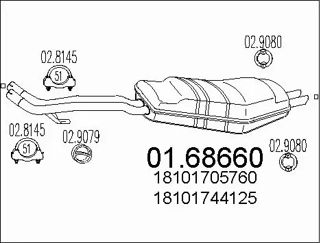 Rear Muffler (01.68660)