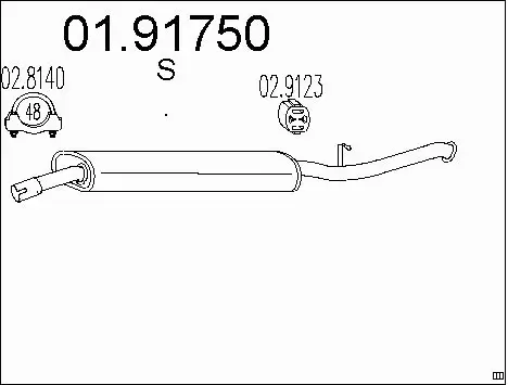 Rear Muffler (01.91750)