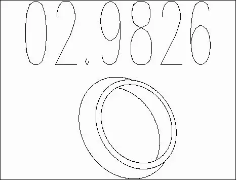 Gasket, exhaust pipe (02.9826)