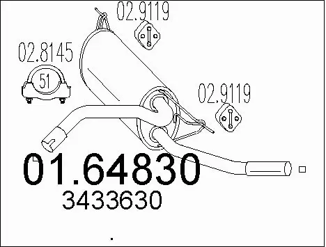 Rear Muffler (01.64830)