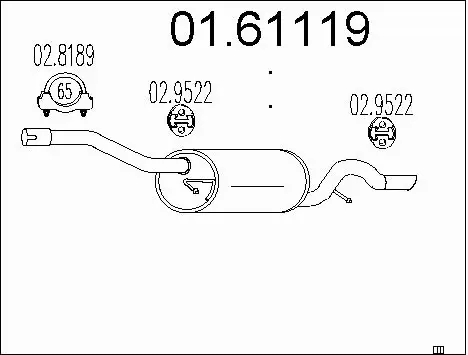 Rear Muffler (01.61119)
