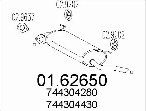 Rear Muffler (01.62650)