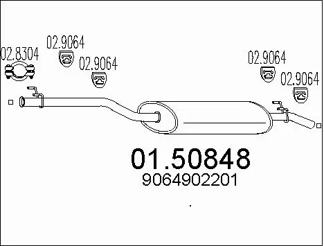 Centre Muffler (01.50848)
