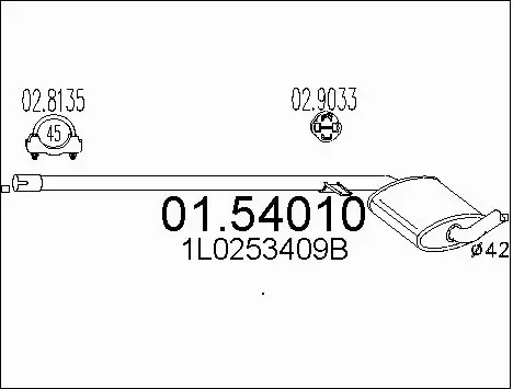Centre Muffler (01.54010)