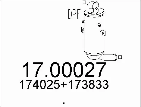 Soot/Particulate Filter, exhaust system (17.00027)