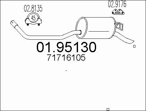 Rear Muffler (01.95130)