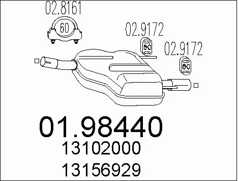 Rear Muffler (01.98440)
