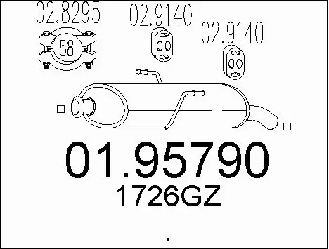 Rear Muffler (01.95790)