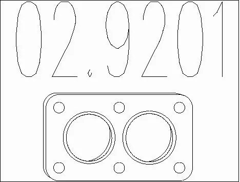 Gasket, exhaust pipe (02.9201)