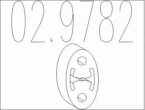 Rubber Buffer, muffler (02.9782)