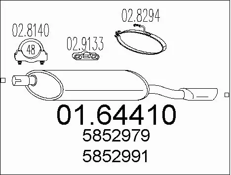 Rear Muffler (01.64410)