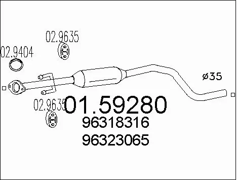 Centre Muffler (01.59280)