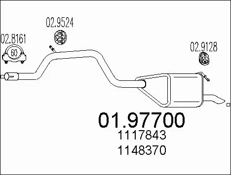 Rear Muffler (01.97700)