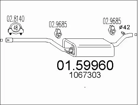 Centre Muffler (01.59960)