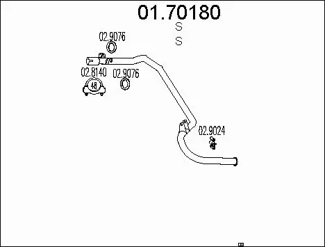 Exhaust Pipe (01.70180)