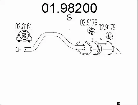 Rear Muffler (01.98200)