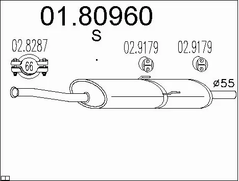 Centre Muffler (01.80960)