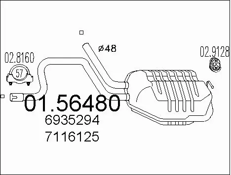 Centre Muffler (01.56480)