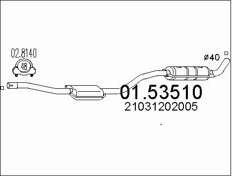 Centre Muffler (01.53510)