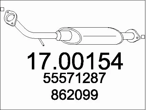 Soot/Particulate Filter, exhaust system (17.00154)