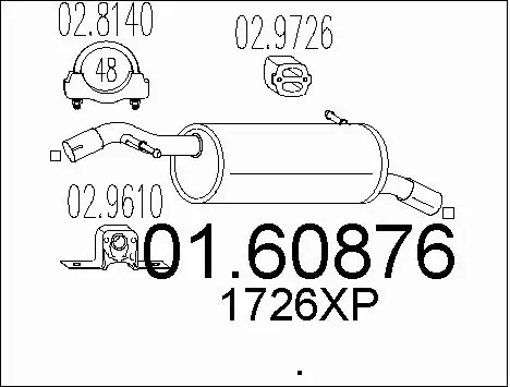 Rear Muffler (01.60876)
