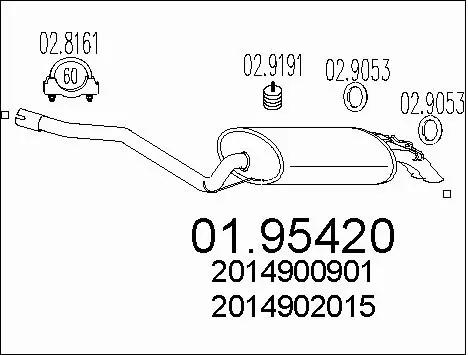 Rear Muffler (01.95420)