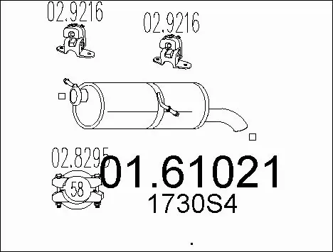 Rear Muffler (01.61021)