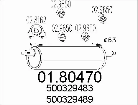 Centre Muffler (01.80470)