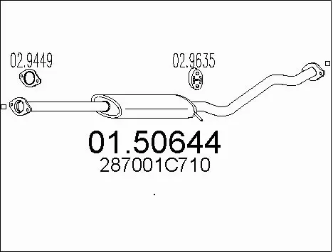 Centre Muffler (01.50644)