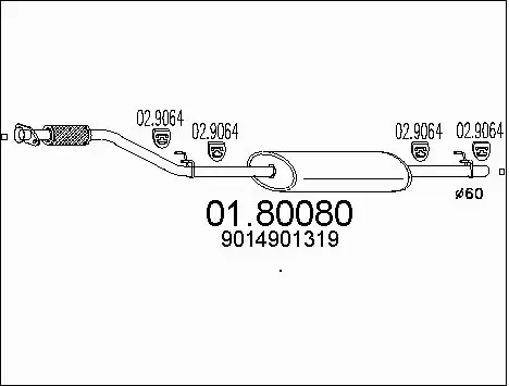 Centre Muffler (01.80080)