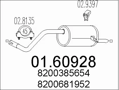 Rear Muffler (01.60928)