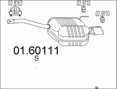 Rear Muffler (01.60111)