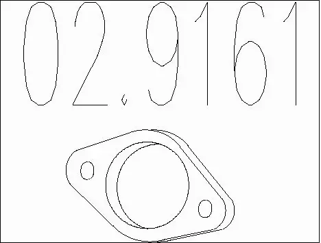 Gasket, exhaust pipe (02.9161)