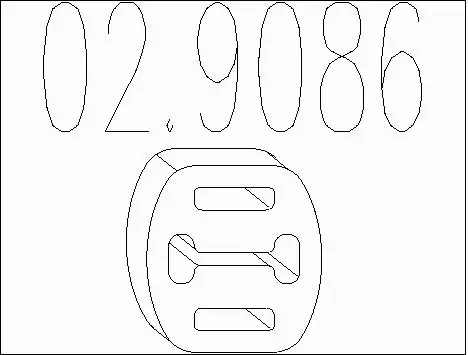 Rubber Buffer, muffler (02.9086)
