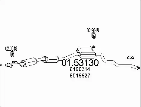 Centre Muffler (01.53130)