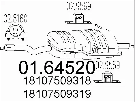 Rear Muffler (01.64520)