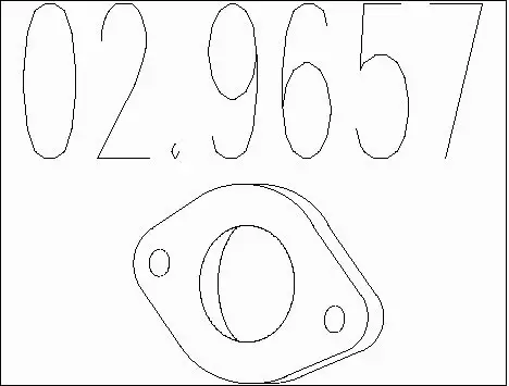 Gasket, exhaust pipe (02.9657)