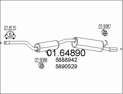 Rear Muffler (01.64890)