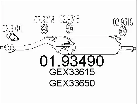 Rear Muffler (01.93490)