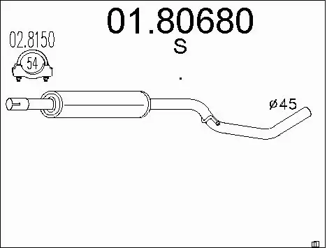 Centre Muffler (01.80680)