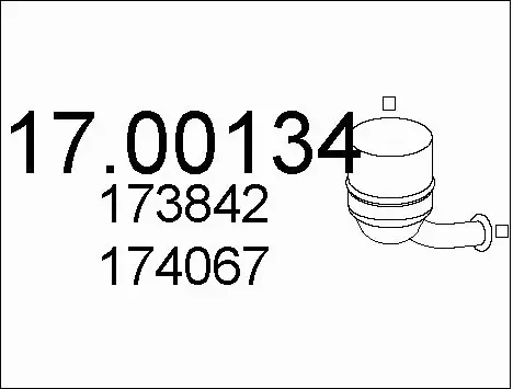 Soot/Particulate Filter, exhaust system (17.00134)