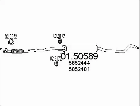Centre Muffler (01.50589)