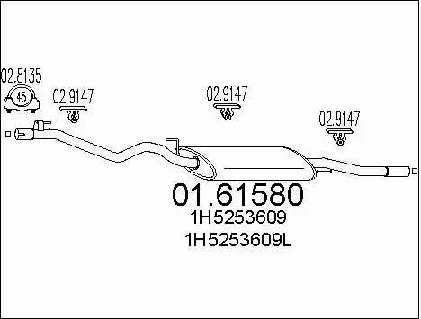 Rear Muffler (01.61580)