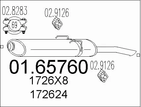 Rear Muffler (01.65760)
