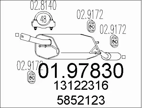 Rear Muffler (01.97830)