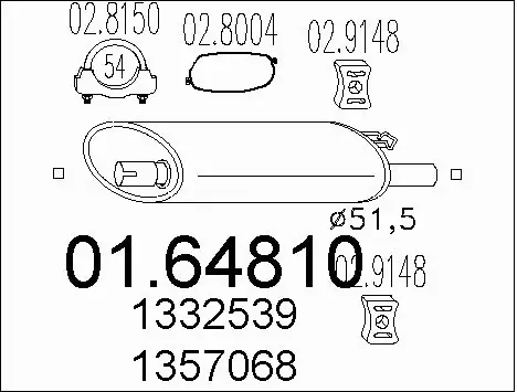 Rear Muffler (01.64810)