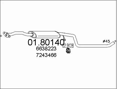 Centre Muffler (01.80140)