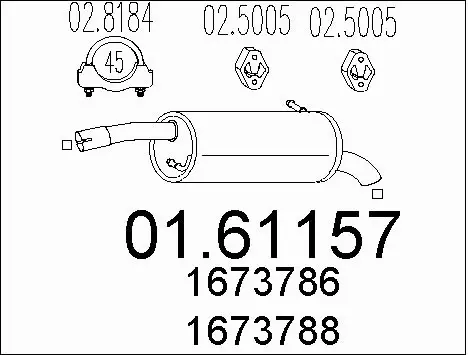 Rear Muffler (01.61157)